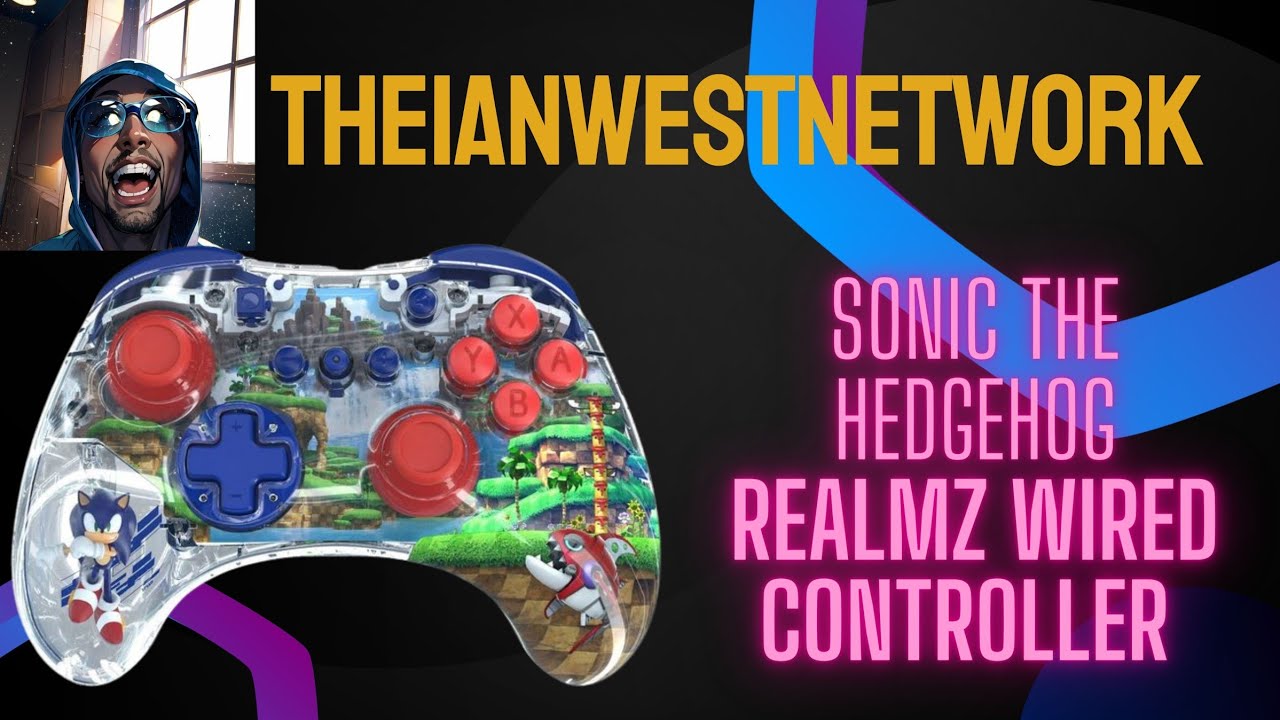 Sonic The Hedgehog RealMz wired controller 