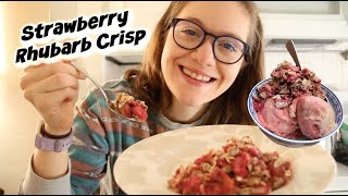 Strawberry Rhubarb Crisp (Whole Food Plant Based Oil Free)