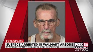 Man arrested, accused of setting 3 fires at Walmart locations in Las Vegas