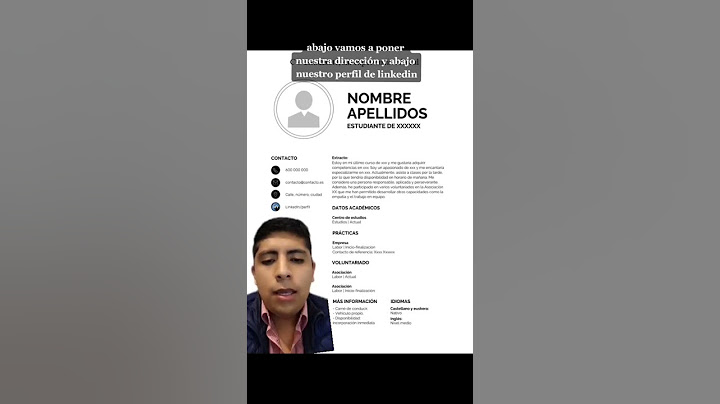 EJEMPLO DE UN CV COMPLETO SIN EXPERIENCIA LABORAL #3