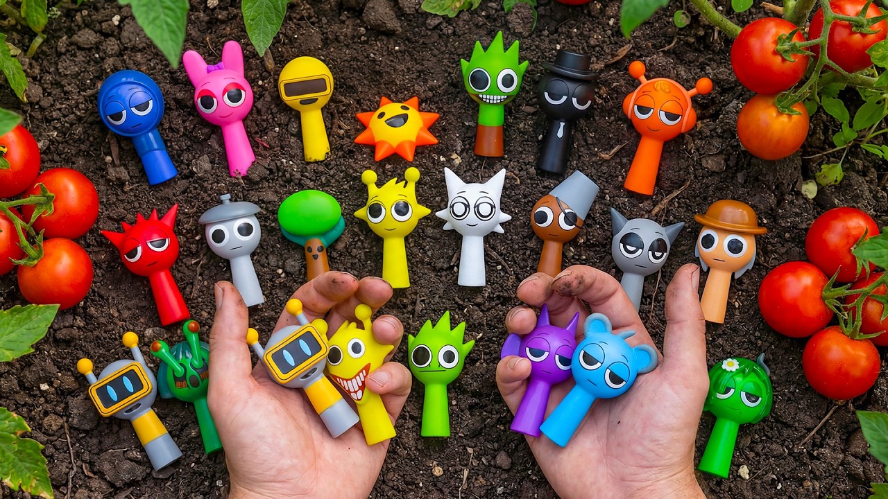 Мы не ожидали увидеть Спрунки в томатном саду.