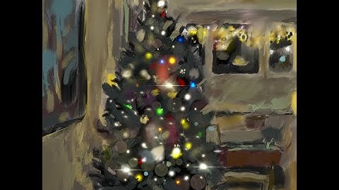 Christmas Tree in procreate Timelapse digital drawing 2021