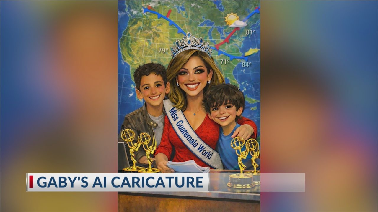 Lauren, Anthony and Gaby's caricature trend