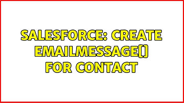 Salesforce: create EmailMessage[] for contact