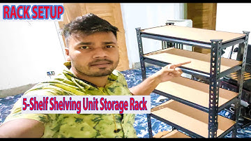 Tormeti Black Adjustable 5-Shelf Shelving Unit Storage Rack Setup || Rack Setup || multistorage rack