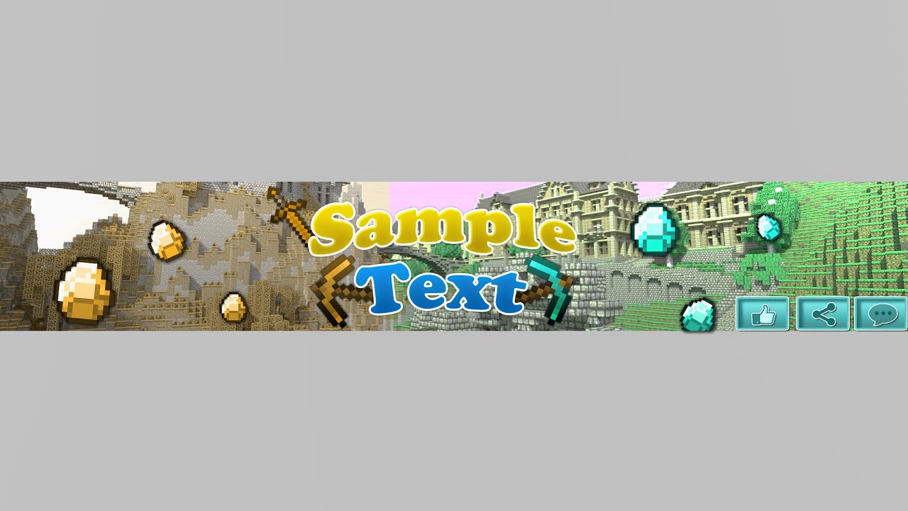 Minecraft | Youtube One Channel Banner | Speed Art | Nala Designs - YouTube