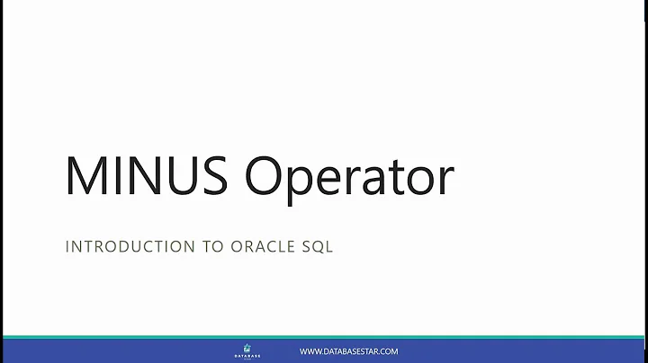 MINUS Operator (Introduction to Oracle SQL)