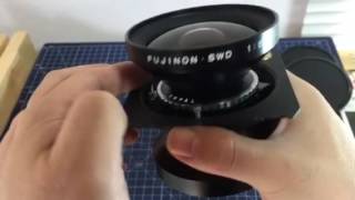 20160702 Check of fujinon SWD 90mm f/5.6 lens for large format camera
