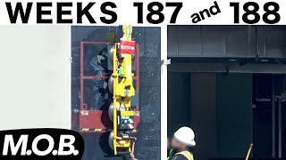 2-week construction time-lapse: Ⓗ Weeks 187-188 (M.O.B. edition): Curtain wall / building facade