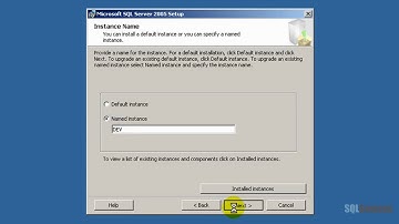 Installing SQL Server 2005 - Named Instance