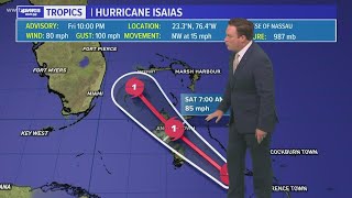Hurricane Isaias tracks toward Florida's east coast