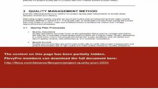 Project Quality Plan