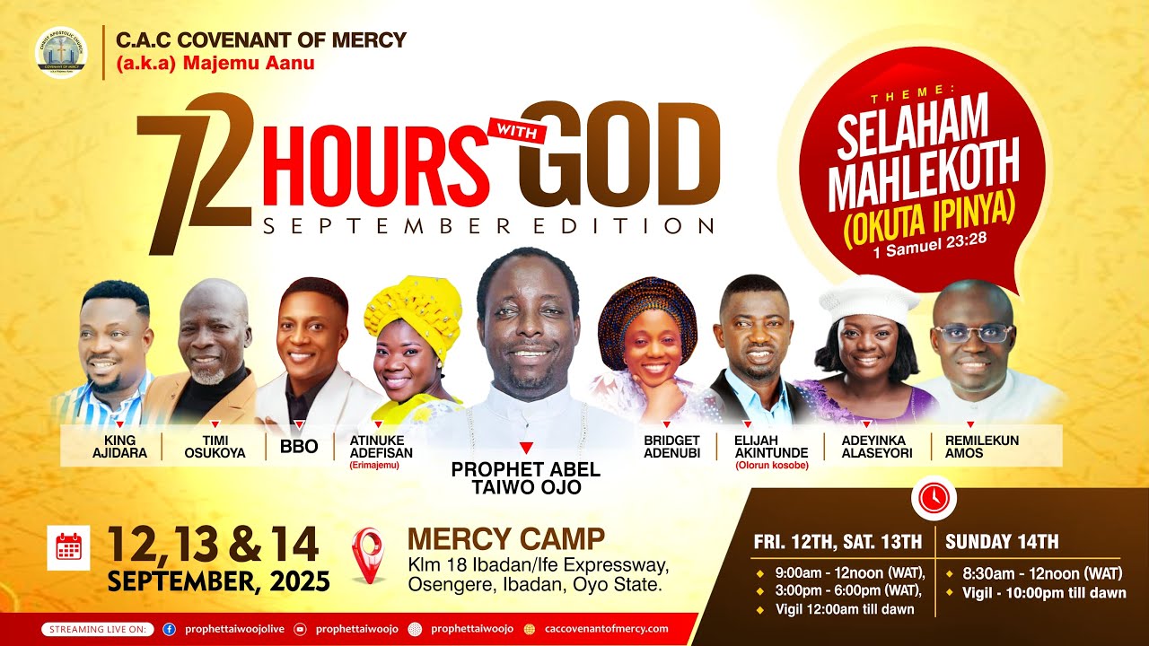 72 HOURS WITH GOD - DAY 1 AFTERNOON SESSION // 12/09/2025 - YouTube