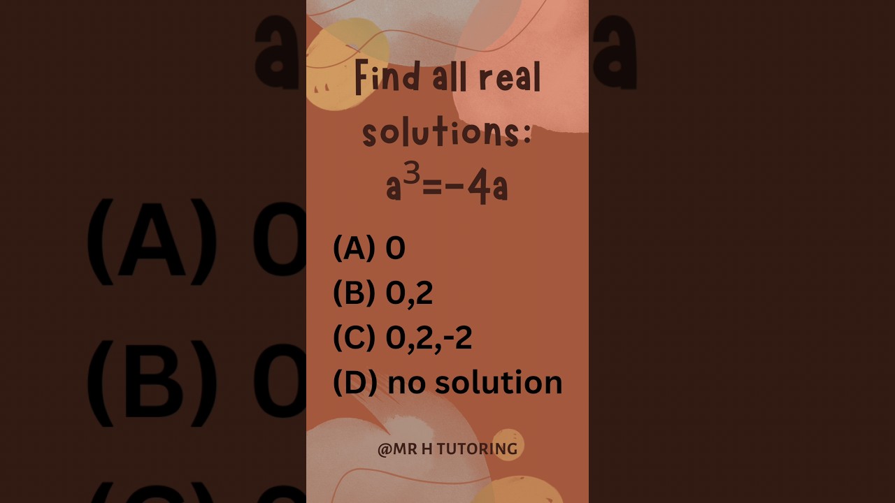 Real and Imaginary Roots. Find all real solutions. Solving cubic equations.