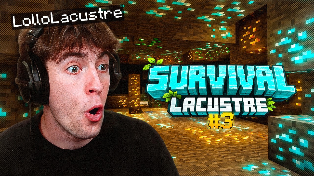 COSTRUISCO una MINIERA ASSURDA!! MINECRAFT SURVIVAL LACUSTRE EP.3