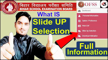 What is Slide Up Selection For Inter Admission//OFSS Inter Admission 2021-2023//Slide Up Kiya Hai.