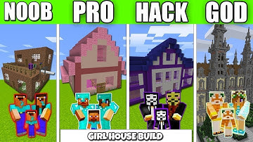 Minecraft Battle : SUBMARINE FAMILY CRAFTING CHALLENGE : NOOB vs PRO vs HACKER Minecraft Animation