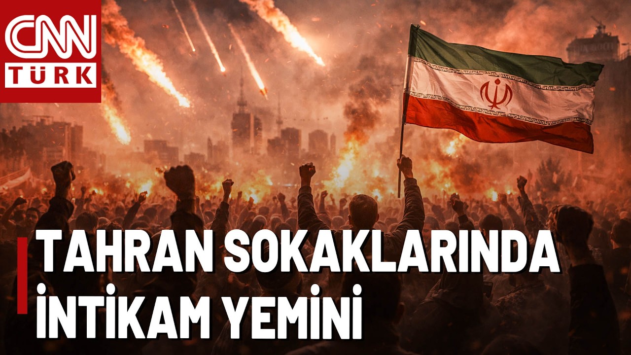 İran'da Halk Sokaklara İnip İntikam Yemini Etti: 