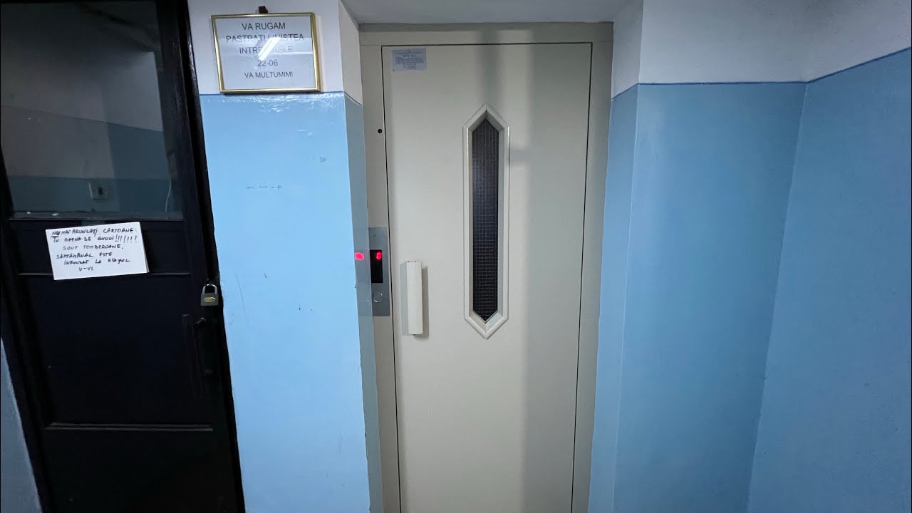 Nice Old Modernised IFMA Traction Elevator@Bulevardul 1848, Nr.35 Sc.A, Târgu Mureș, Romania