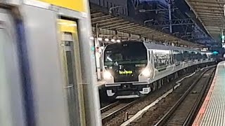 【被り】JR東日本E257系OM-91編成回送列車高円寺駅通過(2023/10/1)