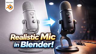 Modeling a Blue Yeti Microphone in Blender | No Voiceover | 3D Workflow