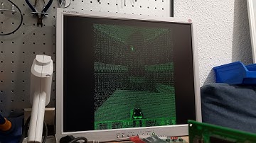 FastDoom dev build. Hercules graphics support (640x400 dithered)