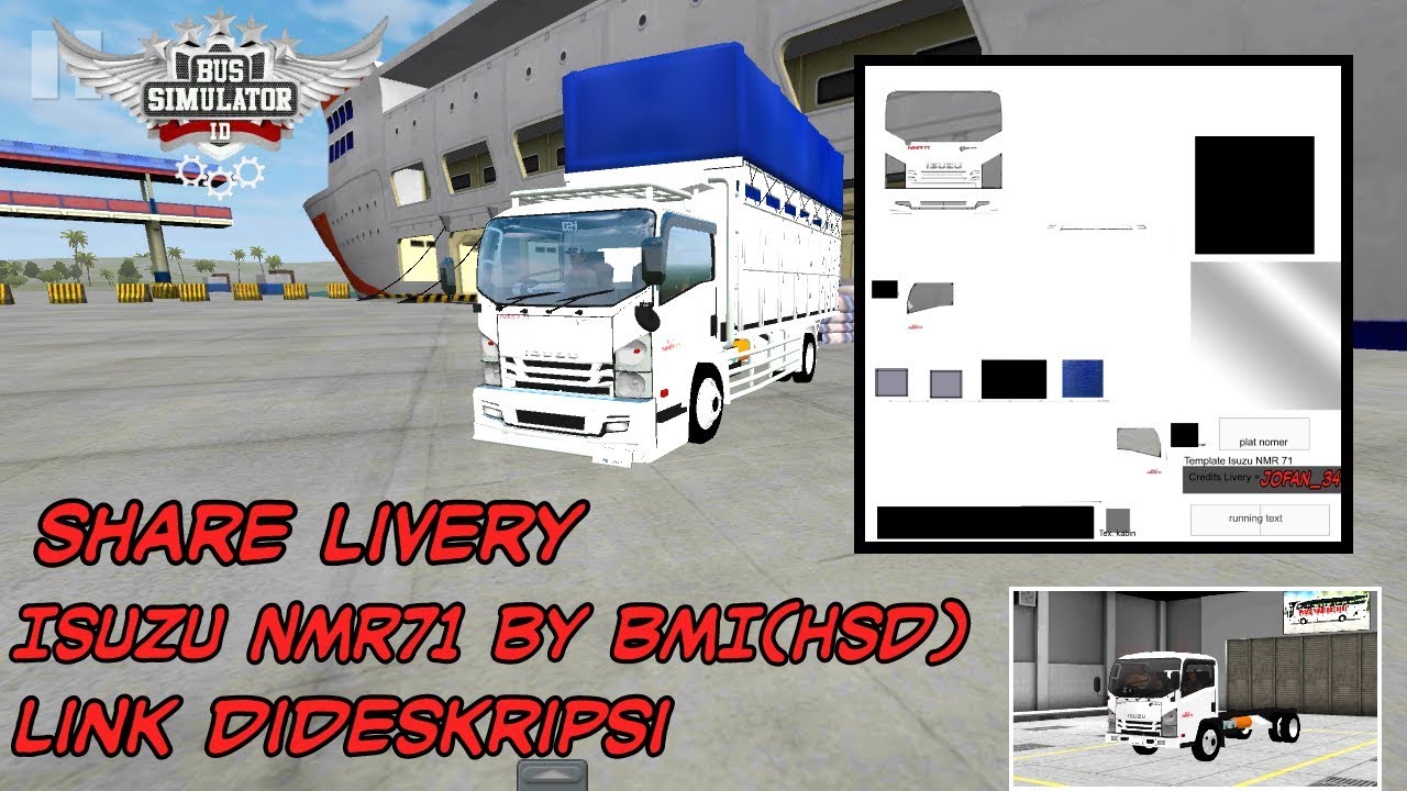 Download Livery  Truck Isuzu Nmr 71 Polos  livery  truck 