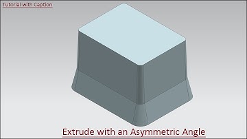 Extrude with an Asymmetric Angle (Video Tutorial with Caption) Siemens-NX
