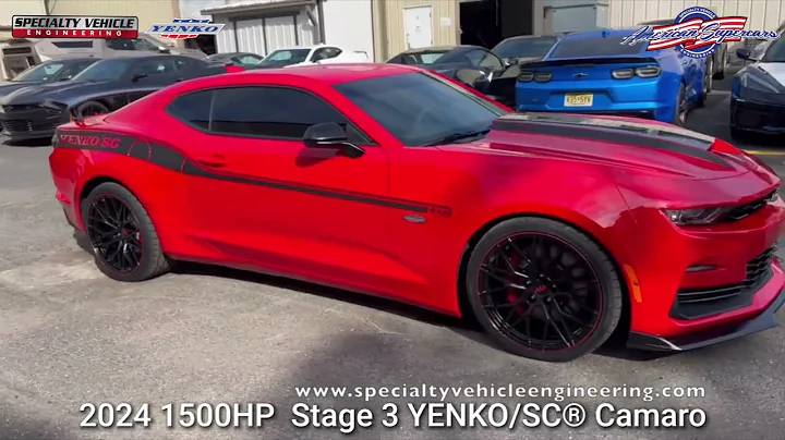 A Red Hot  2024 1500HP Stage 3 YENKO/SC® Camaro with Flat Black graphics