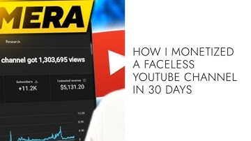 How I Monetized a Faceless YouTube Channel in 30 Days
