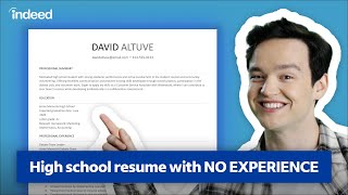 How to Create a High School Resume with No Experience (Canada) | Indeed