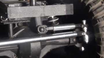 axial scx10 with Integy steering link upgrade and front light