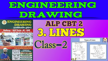#Engineering Drawing || Lesson 3. LINES (रेखाएं), Class 2 || ALP CBT 2 || S.K JHA SIR PATNA ||!!!!!