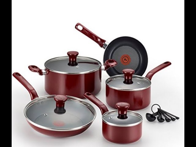 T-FAL T-fal Excite 8 & 10.5 2-Piece Frypan Set, Red B039S264