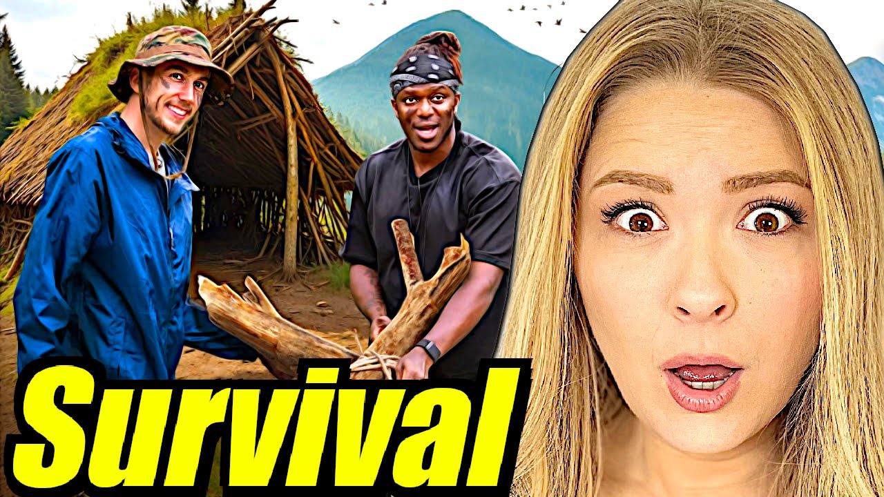 Americans React To SIDEMEN SURVIVE IN THE FOREST FOR 24 HOURS