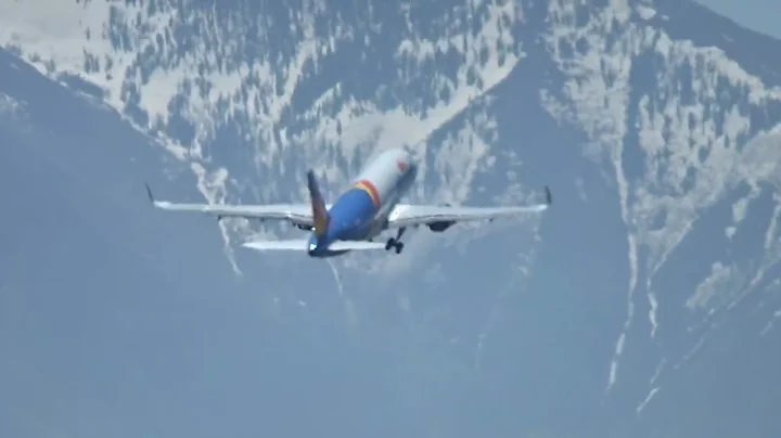 Allegiant Airliner taking off at Provo airport