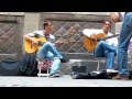 Incroyable Guitare sèche "une Scène dans la rue"