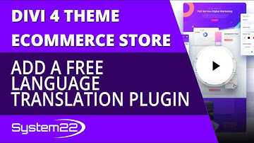 Divi 4 Ecommerce Add A Free Language Translation Plugin 👍