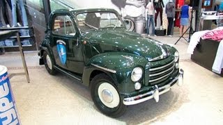 1950 Fiat 500 Convertable Exterior and Interior at 2012 Formula 1 Montreal Crescent Street Festival