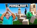 Minecraft In Real Life! Jack Mines, Builds and Battles in World of Minecraft