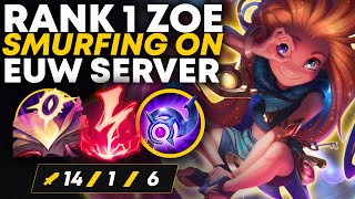 CHALLENGER RANK 1 ZOE DEMOLISHING EUW DIAMOND SOLO Q!! | Detention | League Of Legends