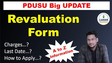 How to fill PDUSU Revaluation form | Shekhawati University Reval form Update