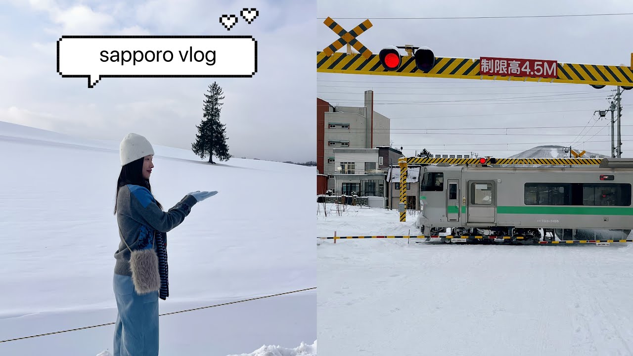 vlog. 새해를 삿포로에서••❄️ 3박4일 삿포로 여행 | 아이 둘과 여행은 계획대로 되지 않아~ 