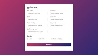 Responsive Registration Form in HTML & CSS | LiteMap screenshot 2