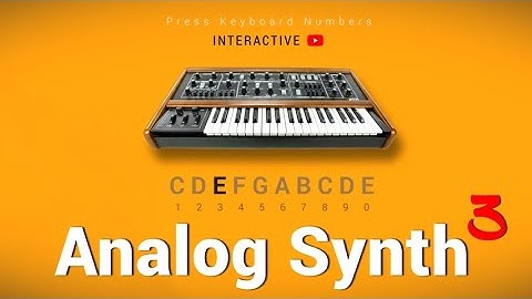 YouTube Analog Synth 3 - Play on YouTube with your keyboard
