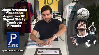 Unboxing Diego Armando Maradona’s Argentina 86 Signed Shirt / Camiseta Firmada - JP.Collections
