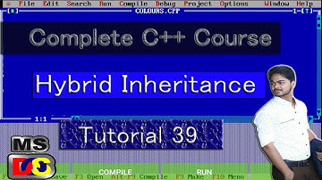 Hybrid Inheritance || C++ Tutorials For Beginners || Turbo C++ Full Course #39