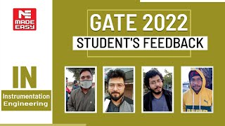 GATE 2022 | Student's Feedback | Instrumentation Engineering | IN | MADE EASY