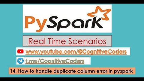 How to handle duplicate column error in pyspark | PySpark Tutorial