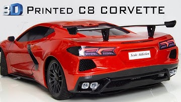 3D printing 10th scale C8 Corvette /How to 3d print rc car body/Painting rc body/Scale Addiction